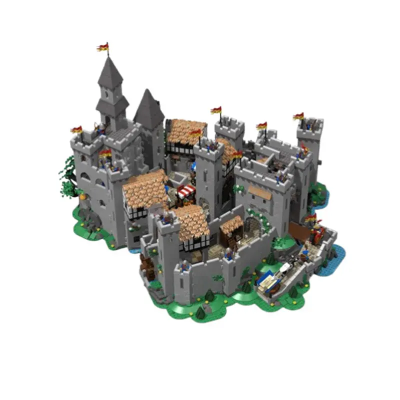 Spot MOC-129180 medieval modular building forest castle small particle assembly building blocks educational toy model gift set o