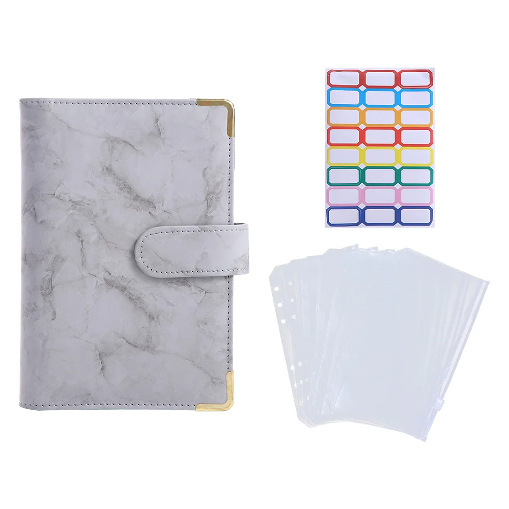 

A6 Notebook Budget Planner Zipper Envelope for Budgeting Marble Budget Binder Notebook Binder Marble Notebook 6 Ring Binder