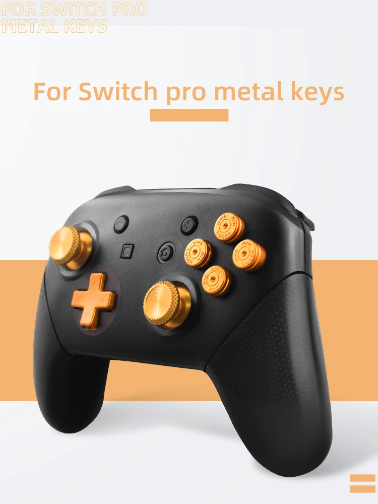 Dados sapo metal polegar varas compatível nintendo switch pro controlador joystick grip cap abxy botões para interruptor pro gamepad