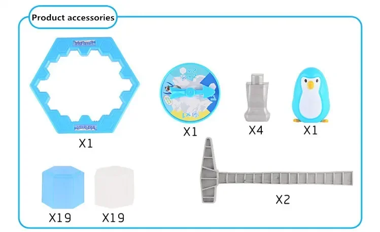 [ตลก] Ice Breaking บันทึกเกมเพนกวินผู้ใหญ่ป้องกันความเครียด Fidget ของเล่นเด็กผู้ปกครองครอบครัวเล่นสนุกเกมกระดานพ่อแม่และลูก