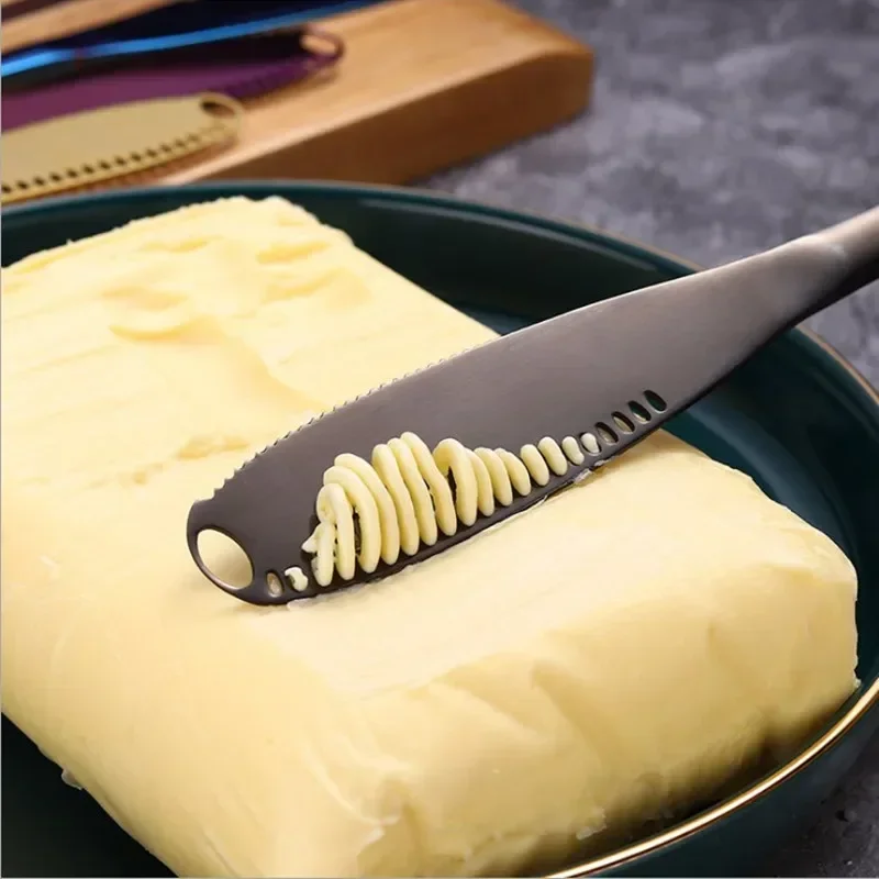 Stainless Steel Butter Knife Cheese Cutter with Hole Cheese Grater Dessert Jam Knifes Wipe Cream Bread Tools Kitchen Tools