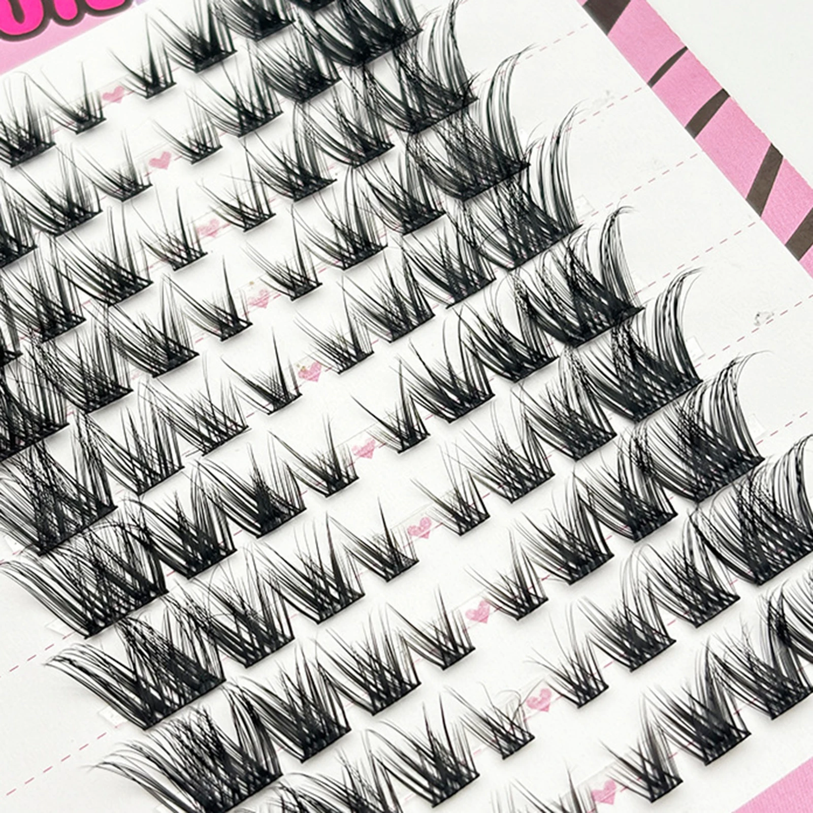 Winged Fox's False Eyelashes DIY Cluster lash extenstion Thick Spiky Manga fake eyelashes daily lashes for women cosplay makeup