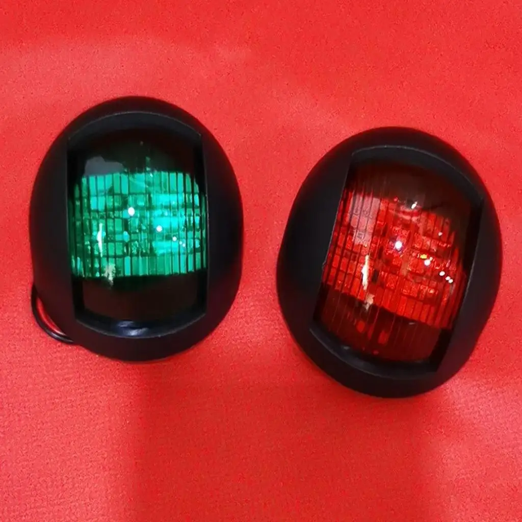 Pack of 2 LED Marine Boat Navigation Lamp Red&Green IP66 for Yacht Truck