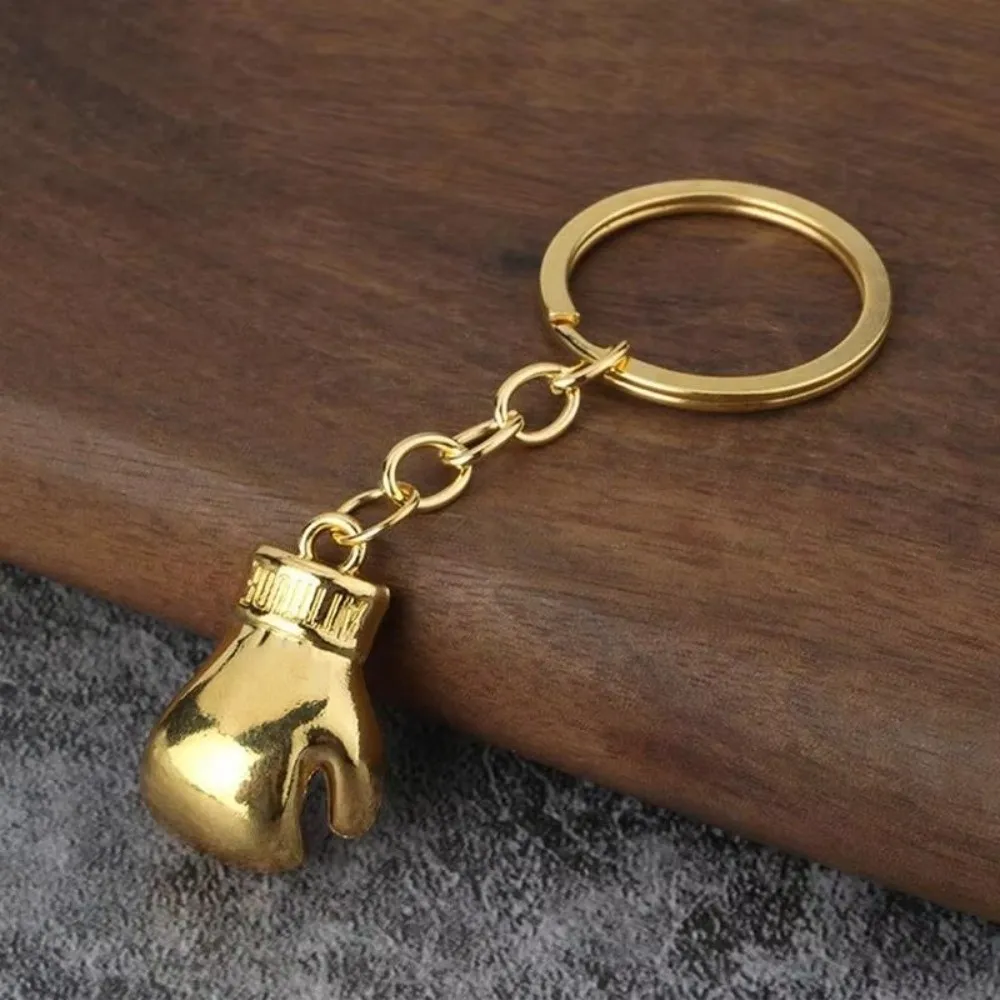 Creative Metal Boxing Glove Keychain Hanging Simulation Boxer Keyring 3D Modeling Key Pendant Bag Hanging Decoration