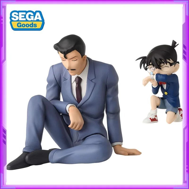 Original SEGA Detective Conan Conan Edogawa Mouri Kogorou PVC Anime Figures Action Figure Model Toys Christmas Gifts