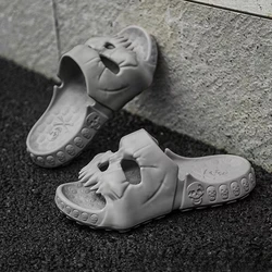 Halloween Personalized Skull Home Slippers Men Women Indoor Fun Slides Thick Bottom of Beach Non-slip Leisure Women Sandals