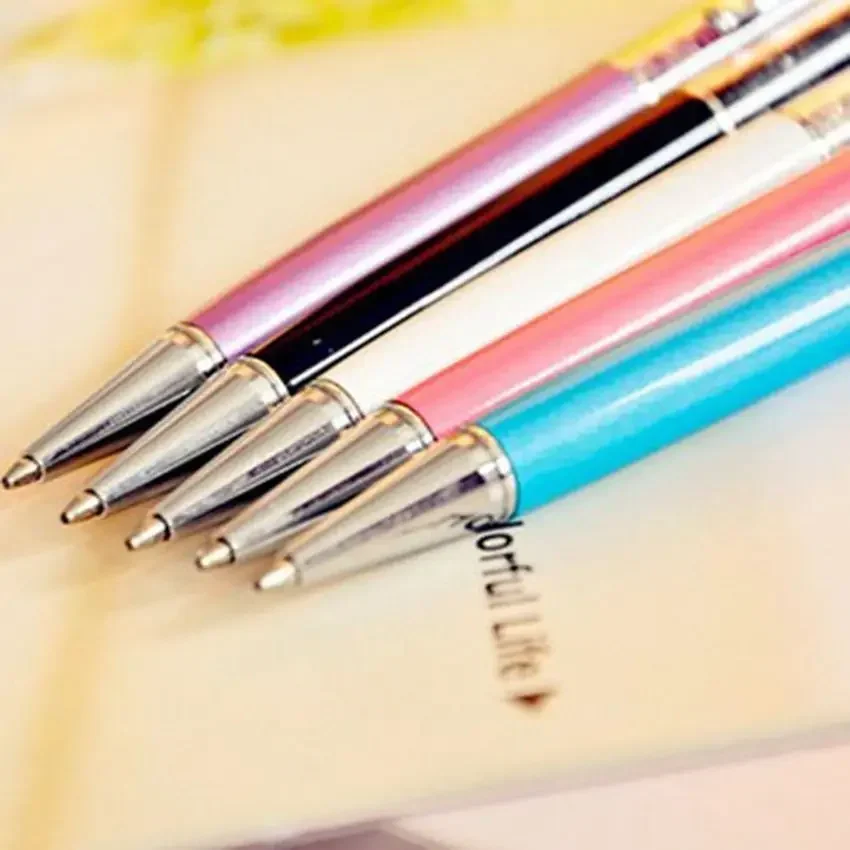 100pcs Crystal 2 in 1 Stylus Capacitive Screen Touch Pen Ballpoint Pens for IPhone IPad Cellphone Tablet For Office School Gifts