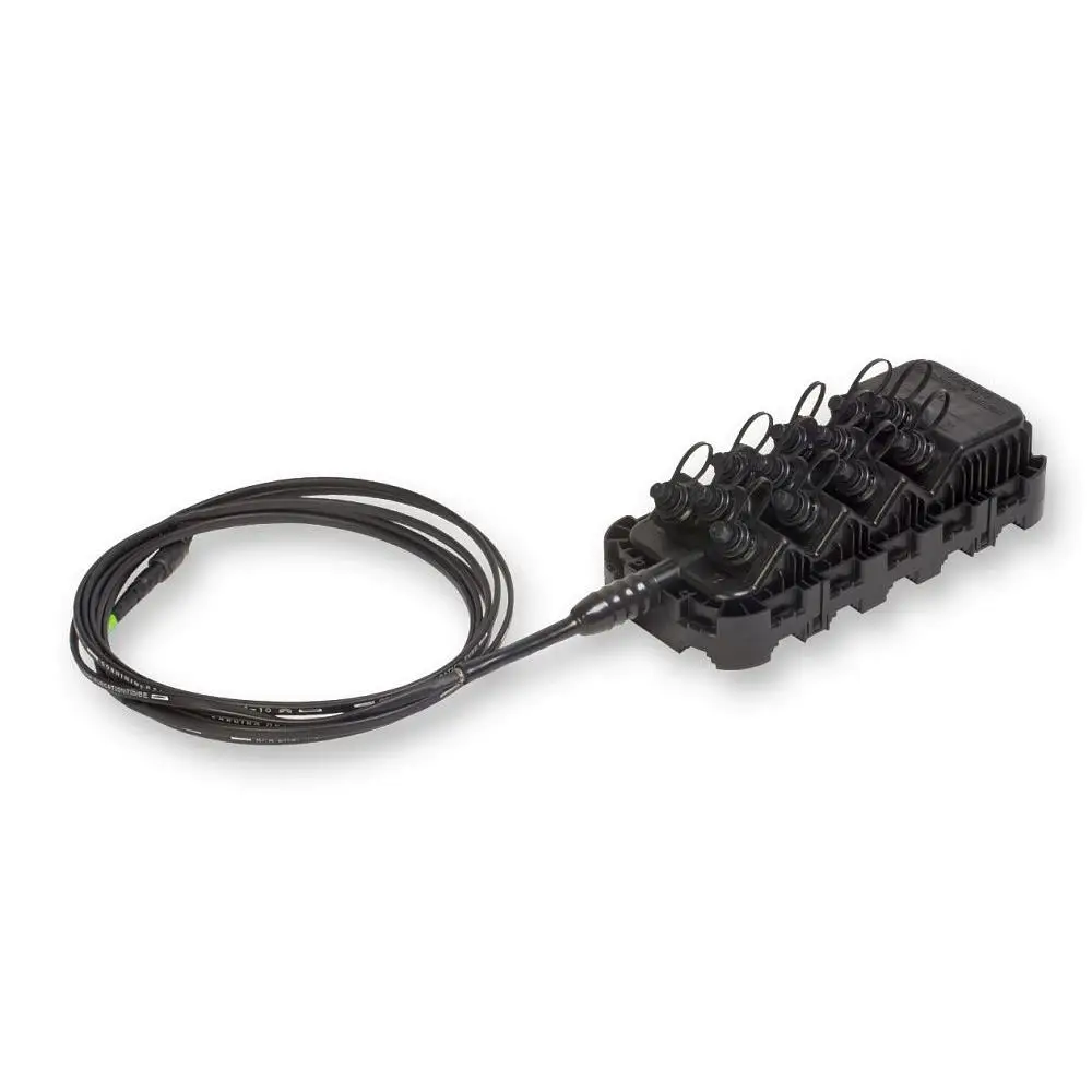 OptiSheath Compatible MultiPort Splitter Terminal, 1x4, 1x8, 1x12 Single-Tube SST Drop Cable, Toneable, OS2 MOS-F844TD500FW-P