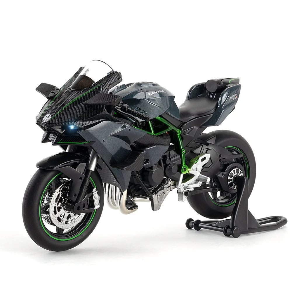 

1:12 Kawasaki Ninja H2R BMW S1000RR мотоцикл звук свет модель из сплава для взрослых коллекция украшения подарки игрушки для мальчиков