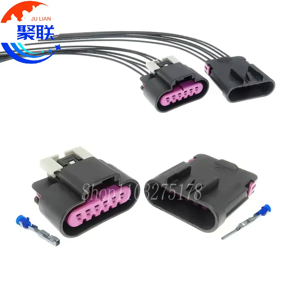 1Set 6Pin 15326829 15326833 15397579 Taillight Turn Light Assembly Harness Plug Throttle Sensor Socket For Buick Chevrolet