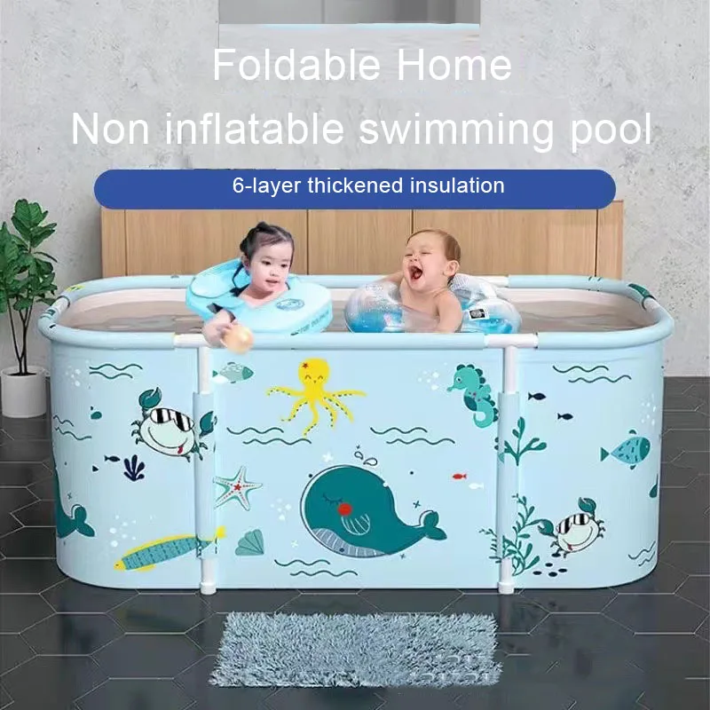 Imagem -02 - Banheira Dobrável para Adultos e Crianças Piscina Infantil Banheira Espessa Fácil de Armazenar Instalação Gratuita