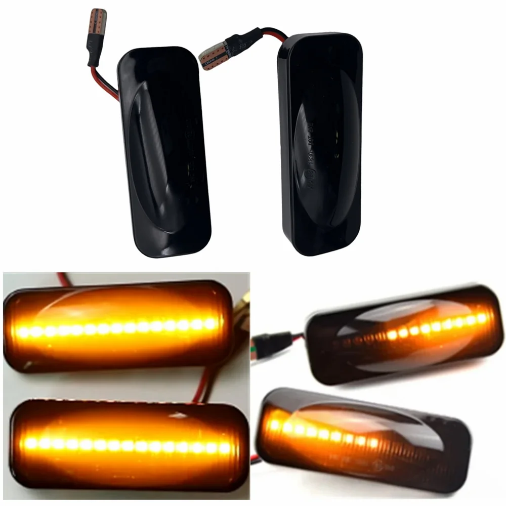 Car New Sequential Blinker Lamp 2PCS LED Dynamic Side Marker Turn Signal Light For Opel Omega B Stufenheck Caravan 1994-2003