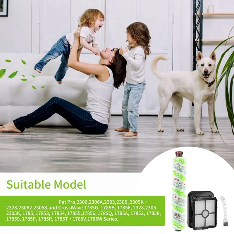 Replacement Roller Brush HEPA Filters For Bissell 1866 1868 1926 1785 Crosswave Wet & Dry Vacuum Cleaner Accessories