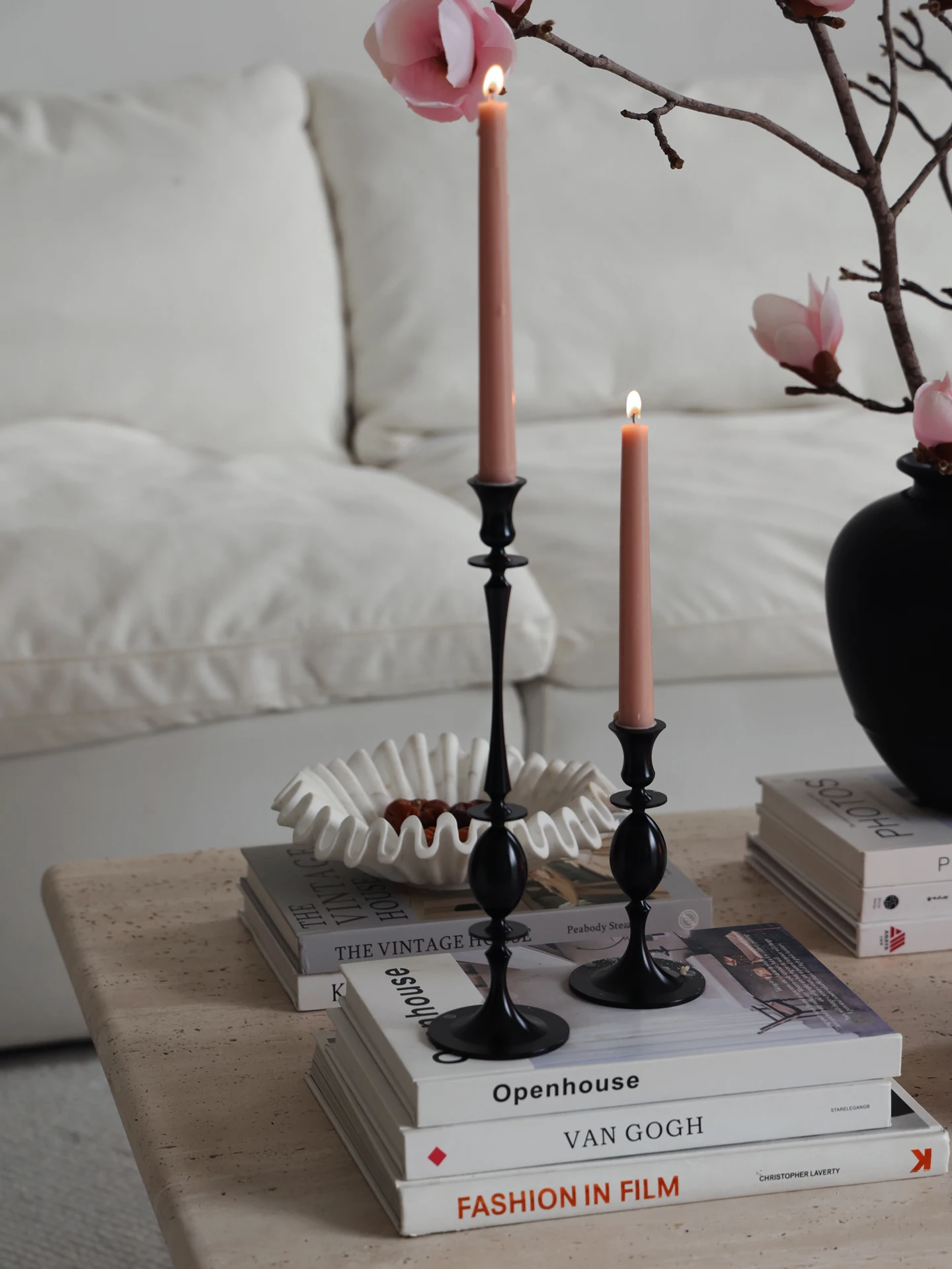 

French candlestick ornament scented candle high-end sense metal art decoration gift medieval restaurant B & B