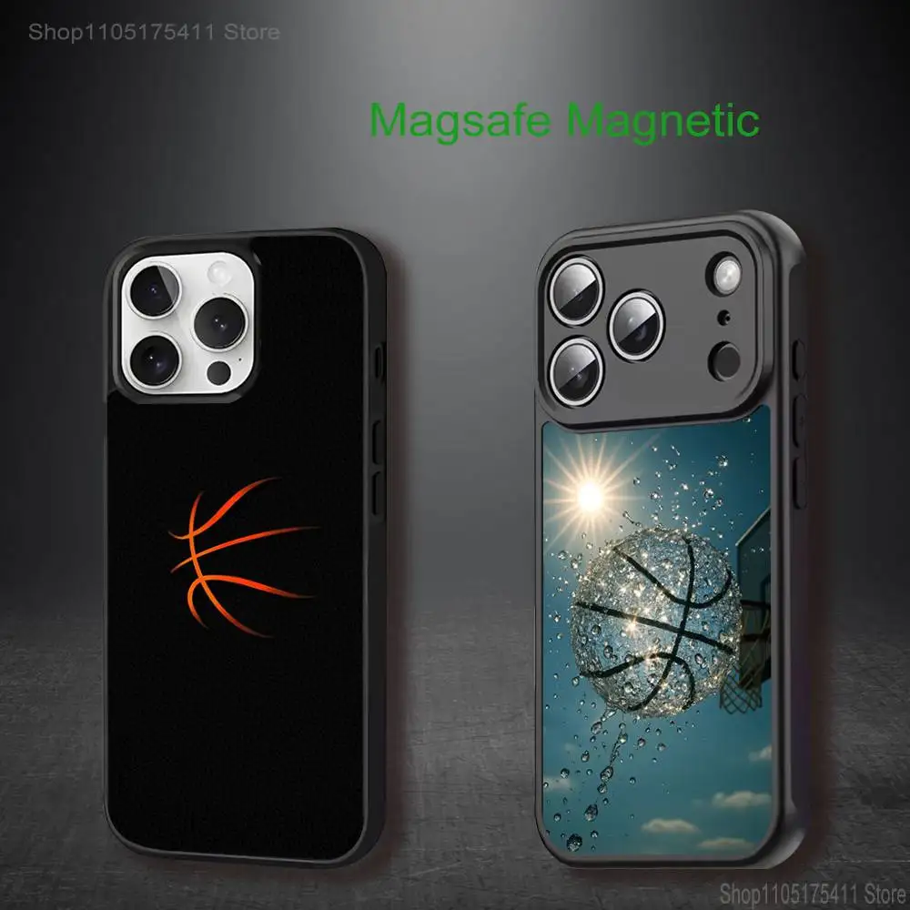 

Basketball Court Basketball Phone Case For iPhone17,16,15,14,13,12,11,Pro,Max,Plus,Mini,SE4,E Magnetic Magsafe Wireless Charging