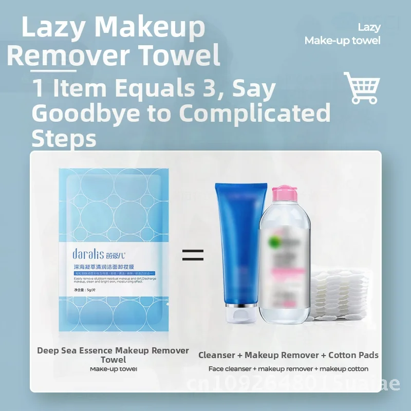 Flute Aier Disposable Facial Makeup Remover Wipes 100% Cotton Portable Cleanse Universal Skin Type 30 Piece Set