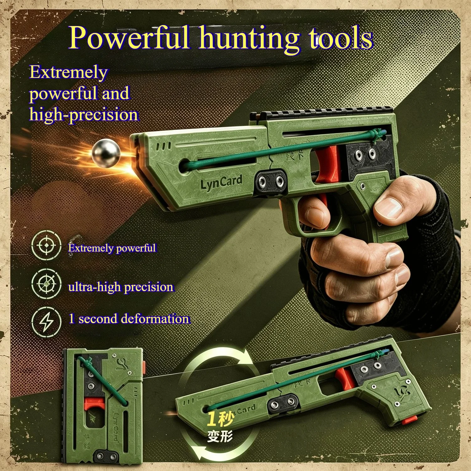 Folding card style NEW Outdoor Camping Competition adult specific high-precision launcher Tool