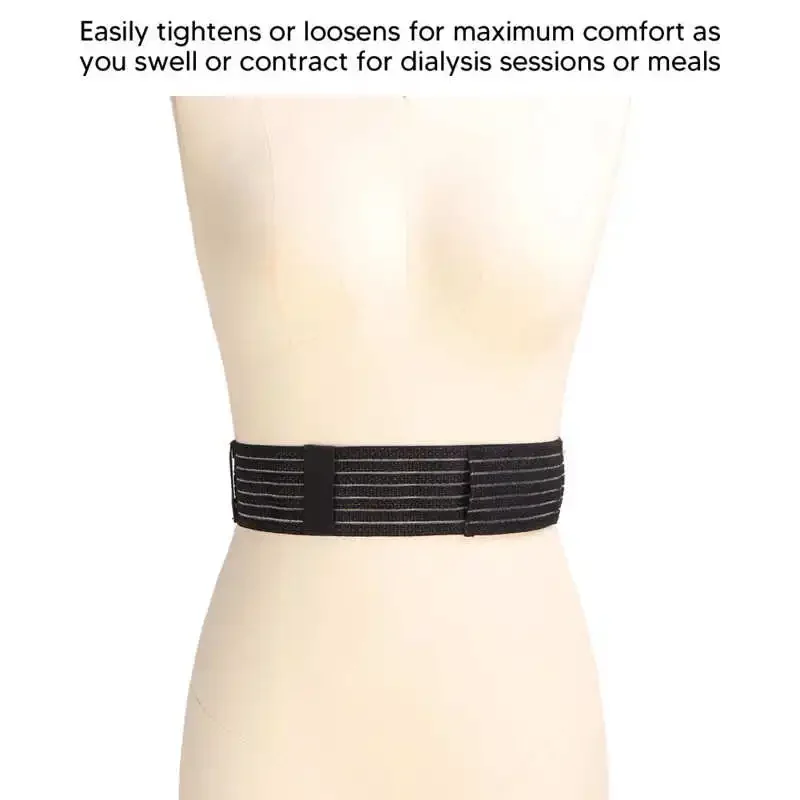 Reusable S/M/L Peritoneal Dialysis Strap Adjustable Peritoneal Dialysis Catheter Patient Health Protection Strap Black X