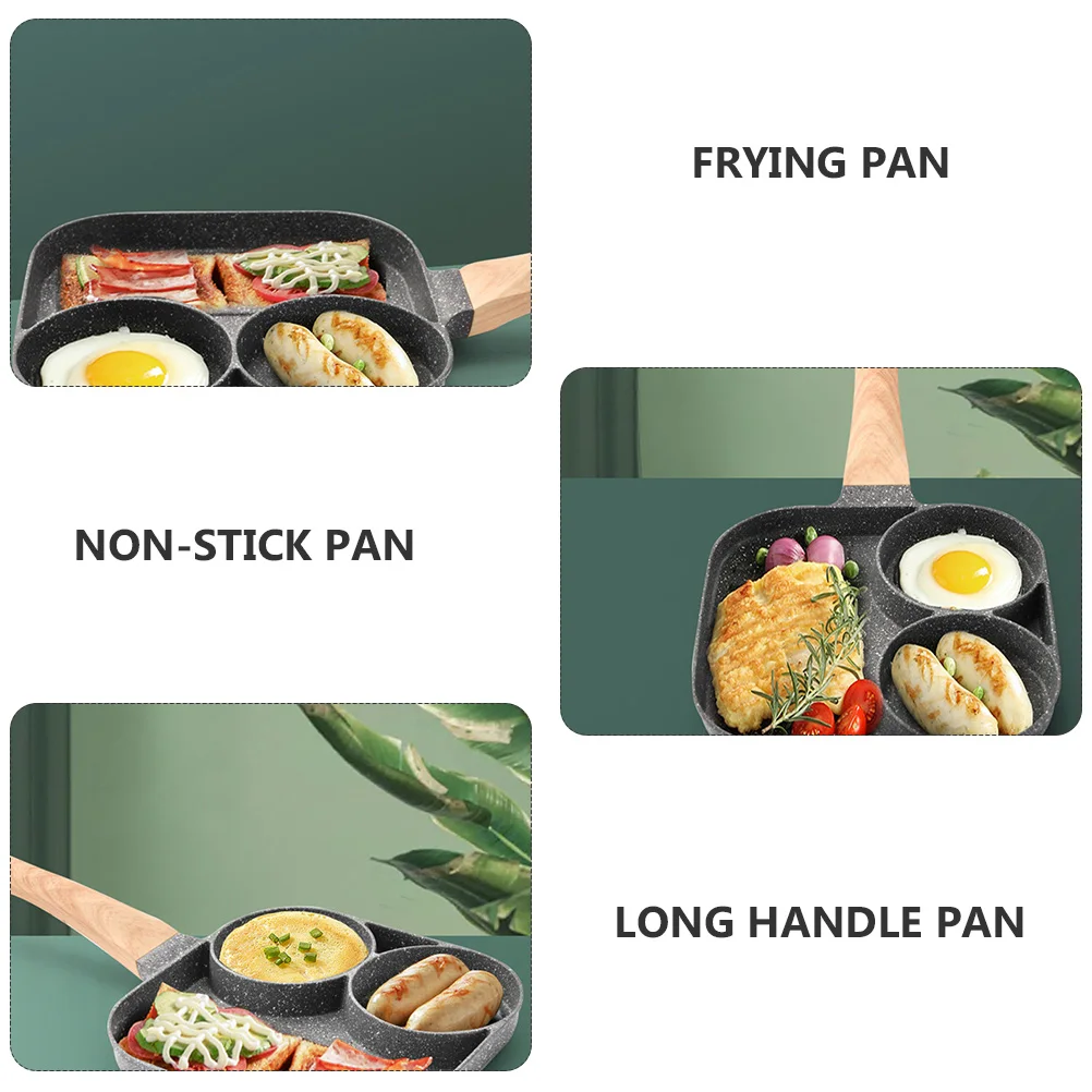 

1pc Non-Stick Breakfast Pan for Omelettes Steaks Pancakes Wear-Resistant Bottom Ergonomic Handle Hangable Kitchen for Induction