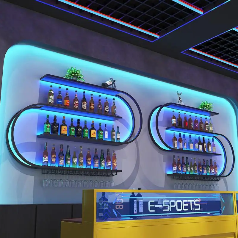 Whiskey Cabinet Bar Counter Glass Display Cabinet Home Bar Furniture Modern Bar Cabinet Storage Unit Cave A Vin Furniture