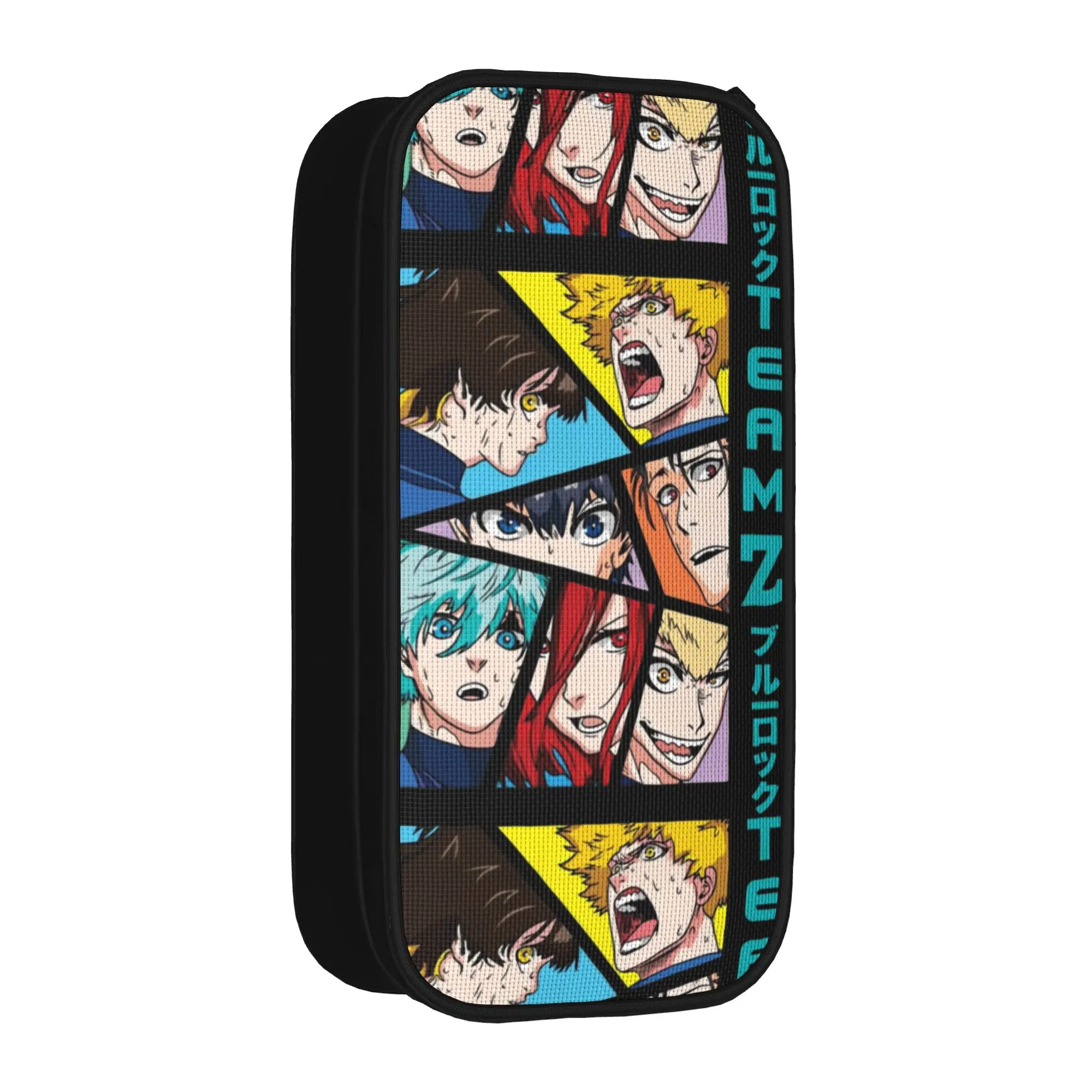 Estuches para lápices del equipo Blue Lock Ego, bolsa bonita para guardar bolígrafos, estuche grande para niñas y niños, suministros escolares, regalos, estuches para lápices