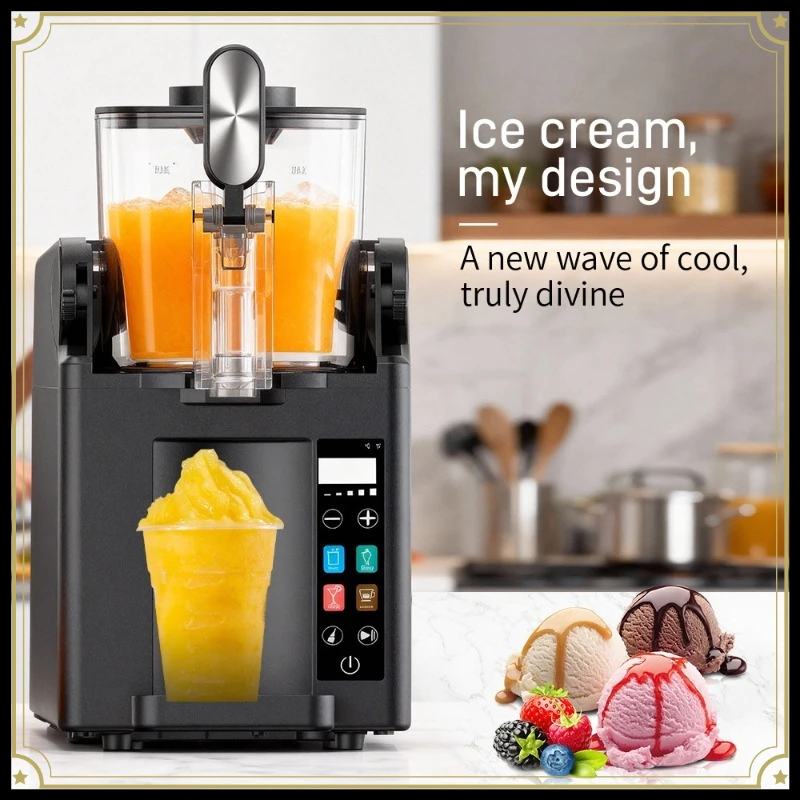 Automatic Commercial Home Slush Machine Mini Snow Melter Ice‑Smoothie Milkshake Ice‑Cream Beverage Maker