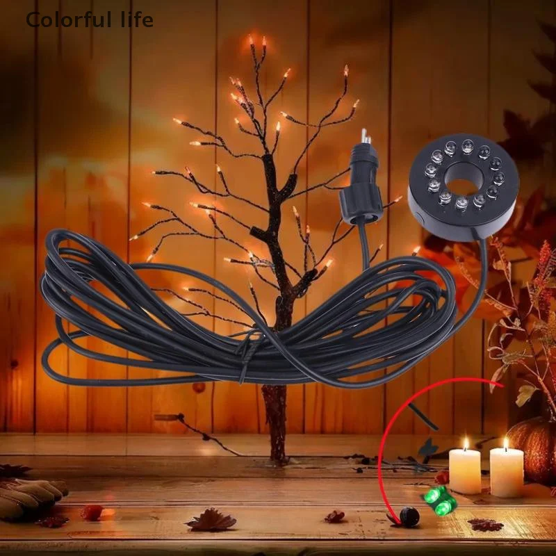 Anel de luz subaquática de 12 LED resistente à água, acessório DIY para bombas de fonte submersíveis de lago de jardim de 12V