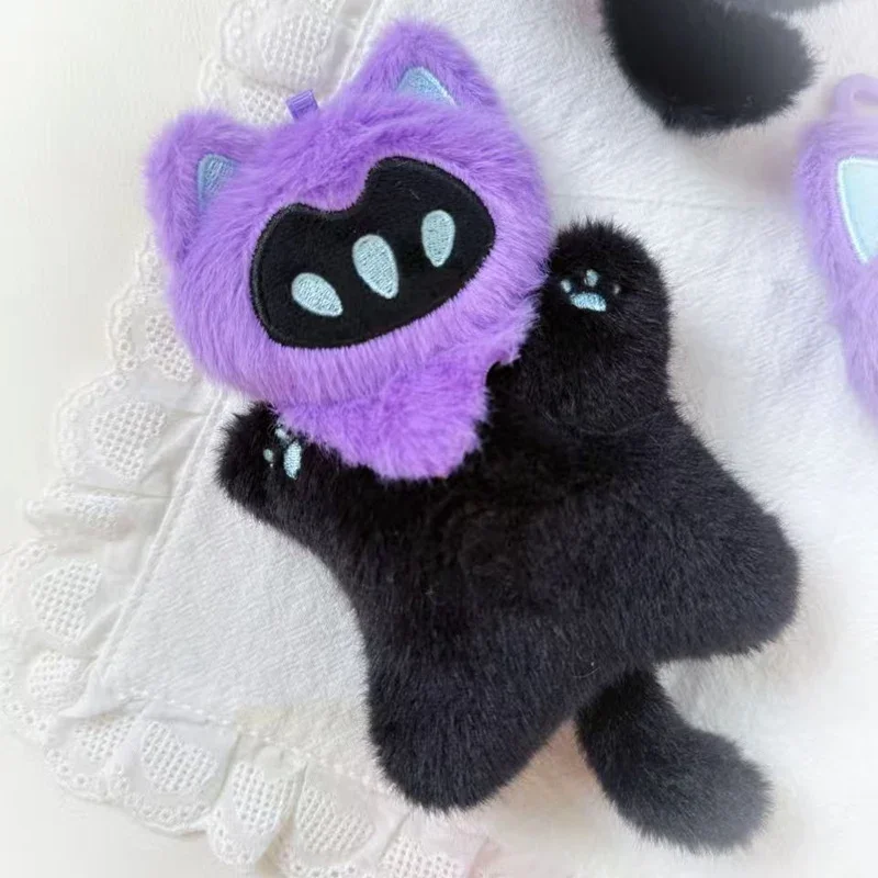 

Очаровательная плюшевая игрушка-кошка Omen из VALORANT, фиолетовая, мягкая, в виде мешка-плюш, аниме-кукла, обнимашка, подарки для фанатов