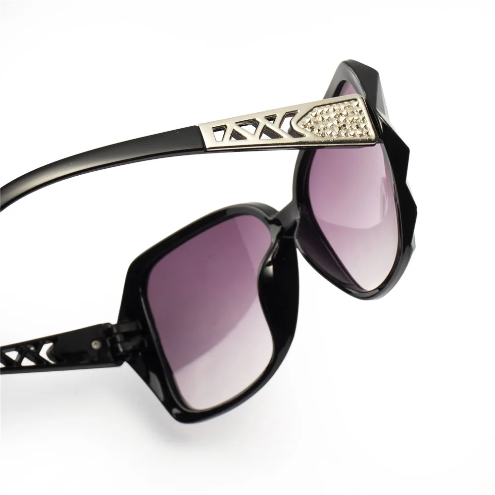 2 Stück Modische Übergroße Sonnenbrillen PC Damen Großer Rahmen Verlaufsgläser Sonnenbrillen Gafas De Sol Mujer – Detail 1