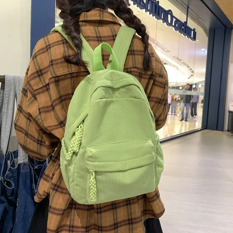 

Вельветовый рюкзак для повседневного использования, простой женский рюкзак, универсальный дорожный рюкзак, школьные сумки, классная сумка для девочек, Mochilas Sac