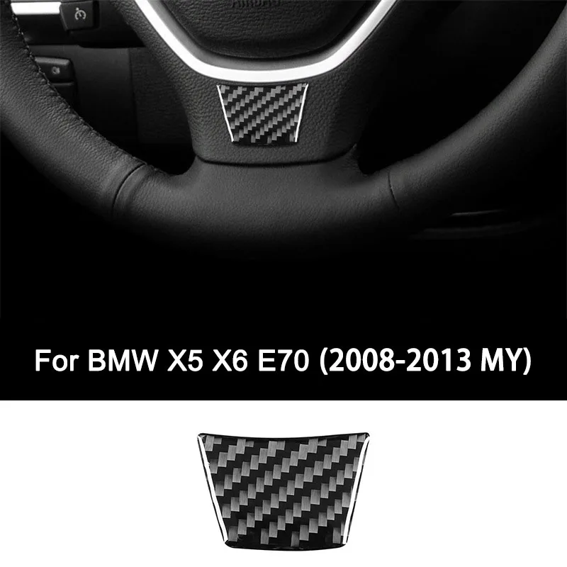

Для BMW X5 X6 E70 (2010-2015), углеродное волокно, автомобильный руль, подбородок, внутренняя наклейка, персонализированные автоаксессуары