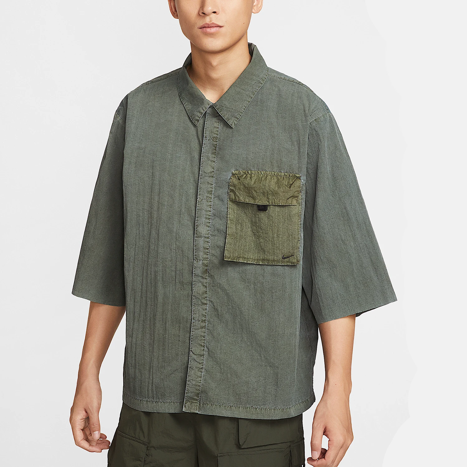 Nike genuine comfortable Tech men's lapel woven loose casual top HJ2955-355