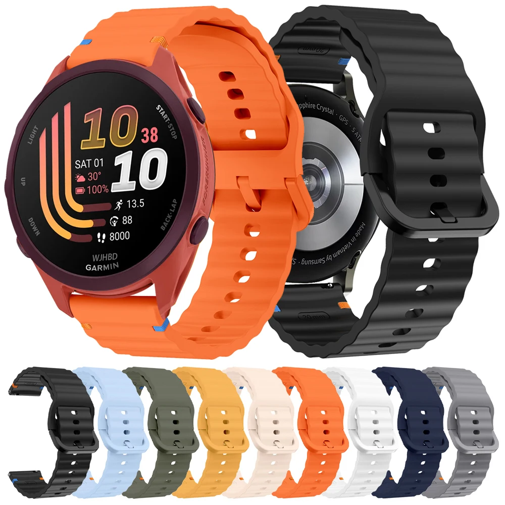 Weiches Silikonarmband für Garmin Forerunner 70 170 Music 55 165 570 255 265 Venu 4 3 Sq2 Plus Vivoactive 6 5 Smartwatch-Armband