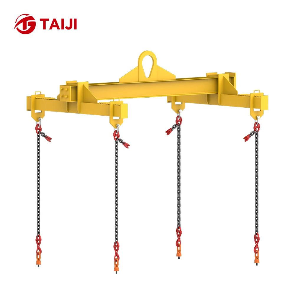 New Alloy Steel Balance Lifting Beam Adjustable Lifting Points Customizable Hooks Various Load Capacities Support Customization