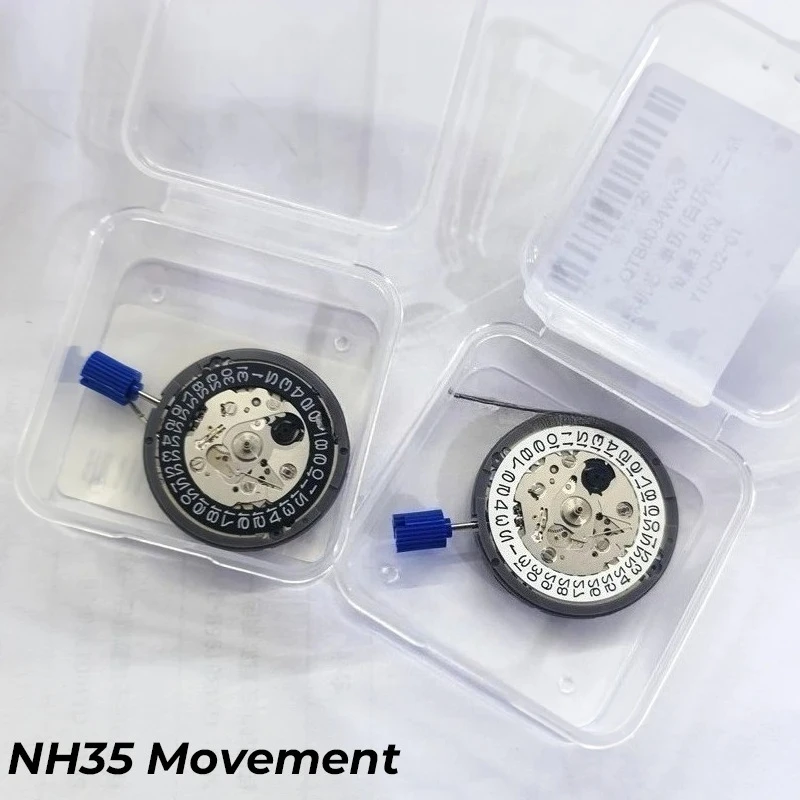 Japan Genuine NH35 Automatic Mechanical Movement High Accuracy 24 Jewels Mod Watch Replacement China NH35A Date at 3 at 6