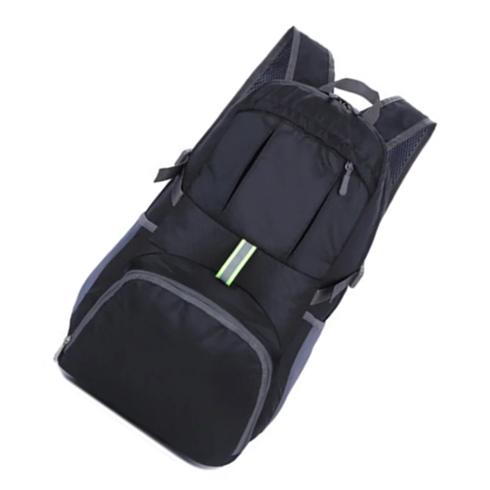 

35L Tear Resistant Nylon Packable Backpack for Travel Day Hikes School Camping Shopping Men Women Outdoor Bag Black