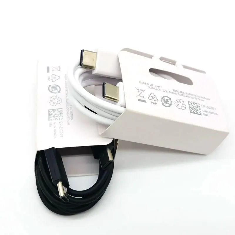 Original SAMSUNG 45W PD USB C Cable 1M 3A For Galaxy S24 S25 Ultra Note 10 A54 Fold 7 6 25W Fast Charge USB Type C Data Cord
