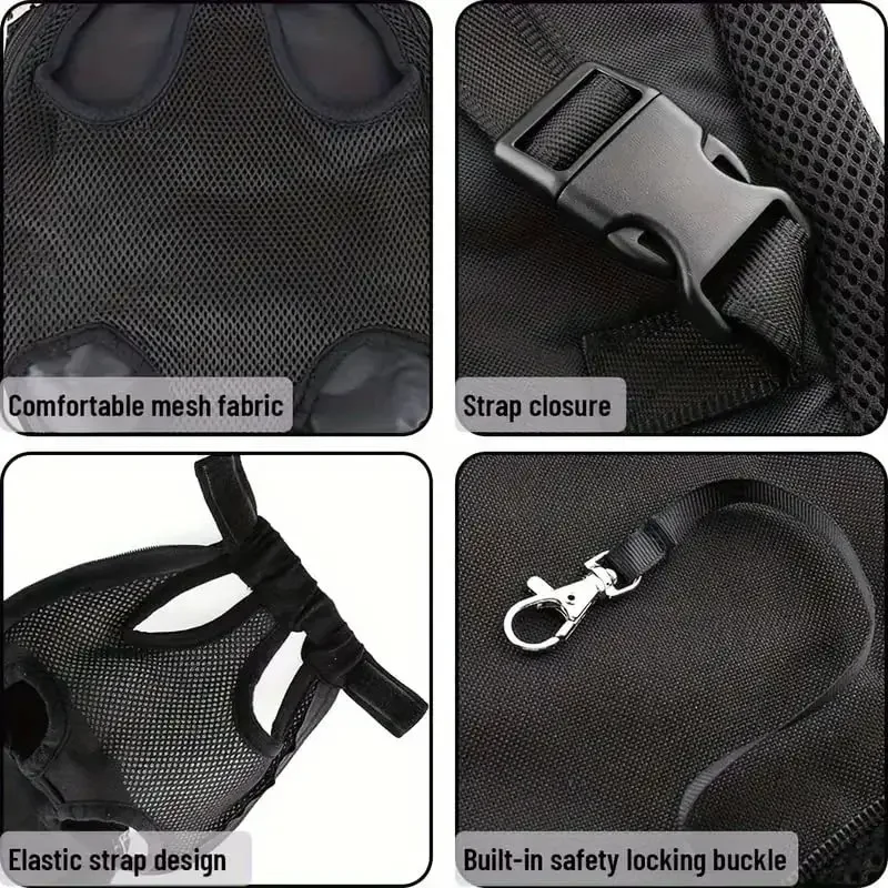 CANBOUN Pet Cat Dog Double Shoulder Breathable Portable Travel Pet Dog Carrier Backpack Mesh Carrier Front Bag Small Dog Cats Ou