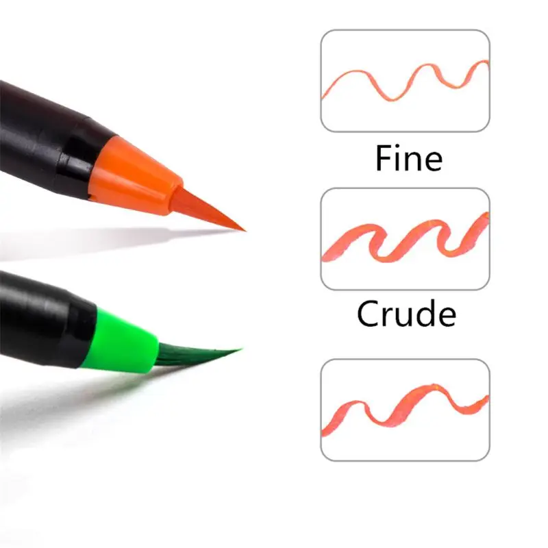 水彩ペイントブラシペン蛍光ペンアートマーカー 20 色ソフトブラシペン