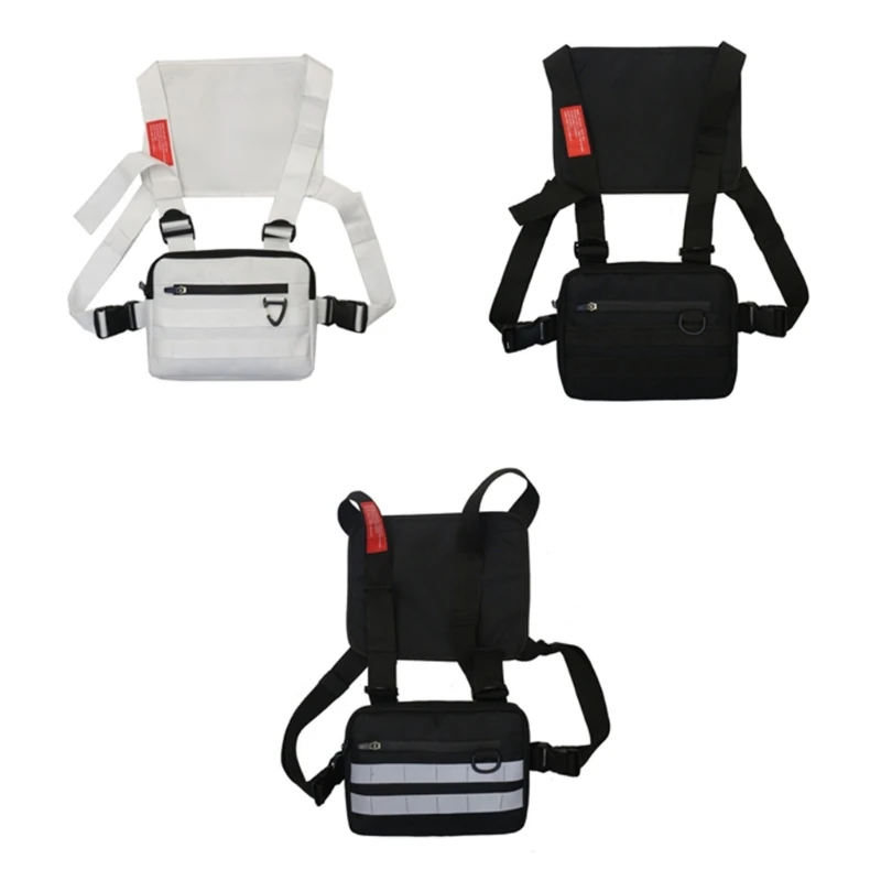 Multifunctional Chest Rig Bag Front Bag Running Chest Pack Adjustable Vest Chest Pocket Bag Chest Rig Gift for Friend