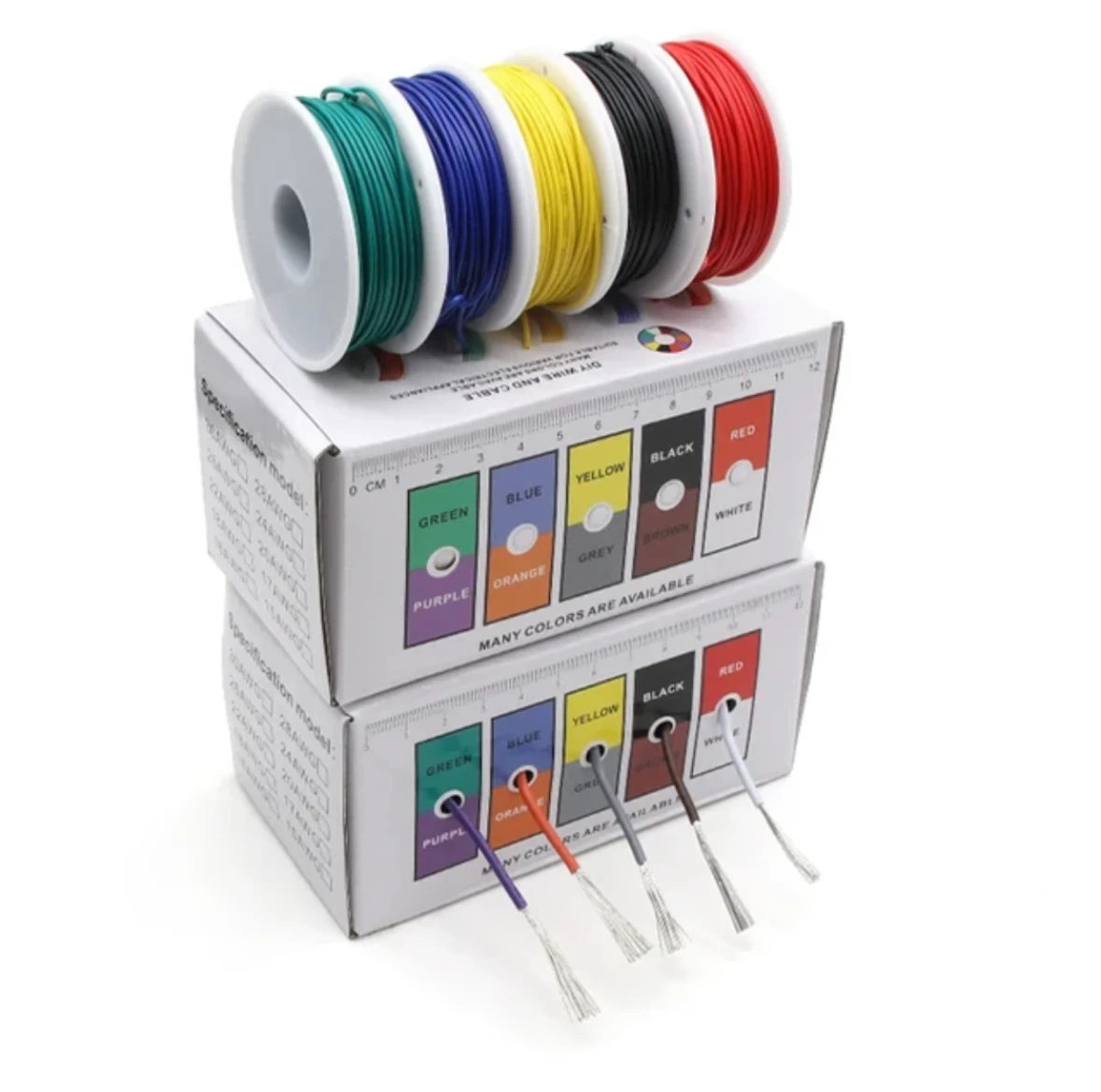 16 AWG 25m/box UL1007 PVC Tinned Pure Copper Cable Line Stranded Electrical Wire PCB Wire DIY（5 Colors Mix Kit）