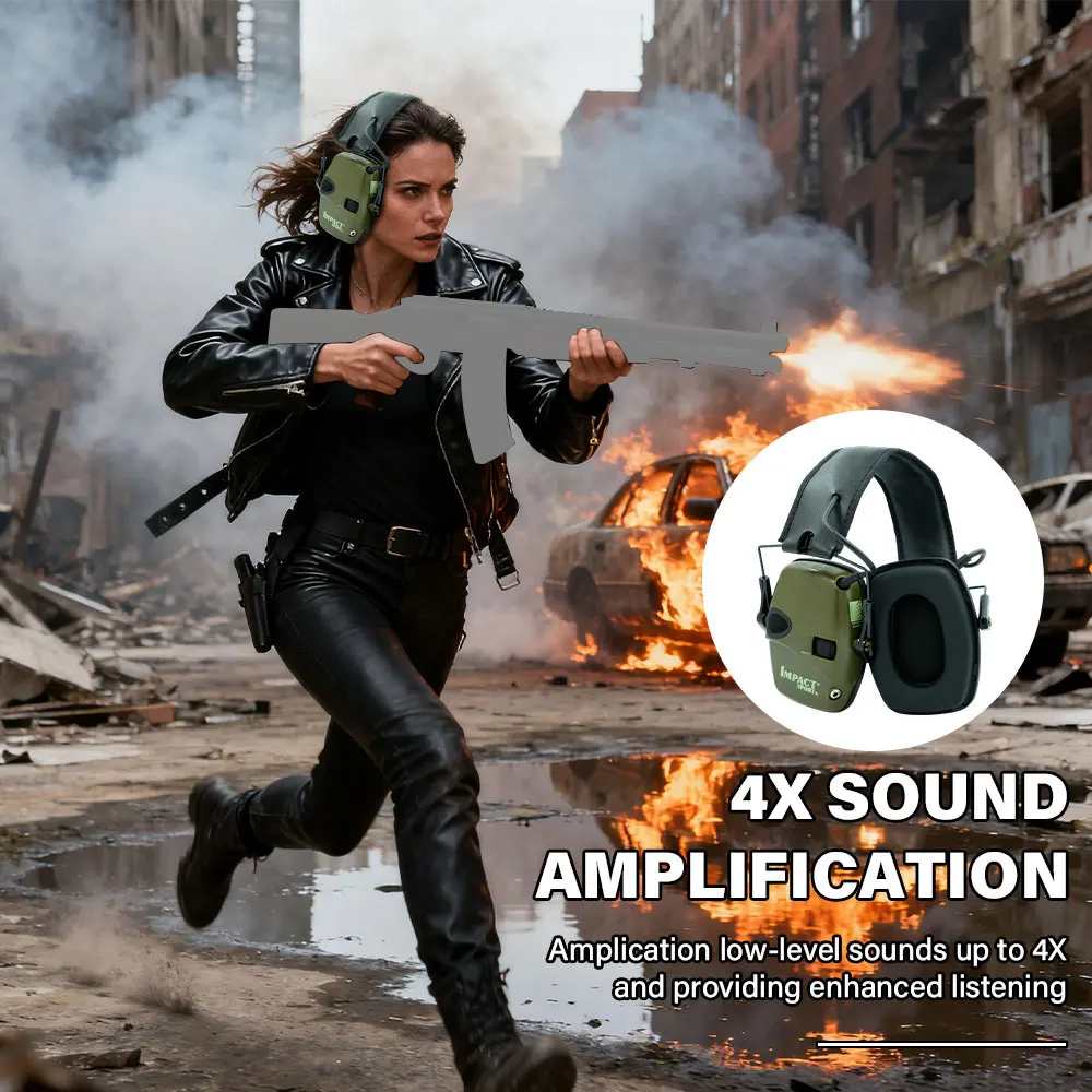 Original Tactical Electronic Shooting Earmuff Outdoor Sports Antinoise Headset Impact Sound Amplification Hearing EarCup Hunting