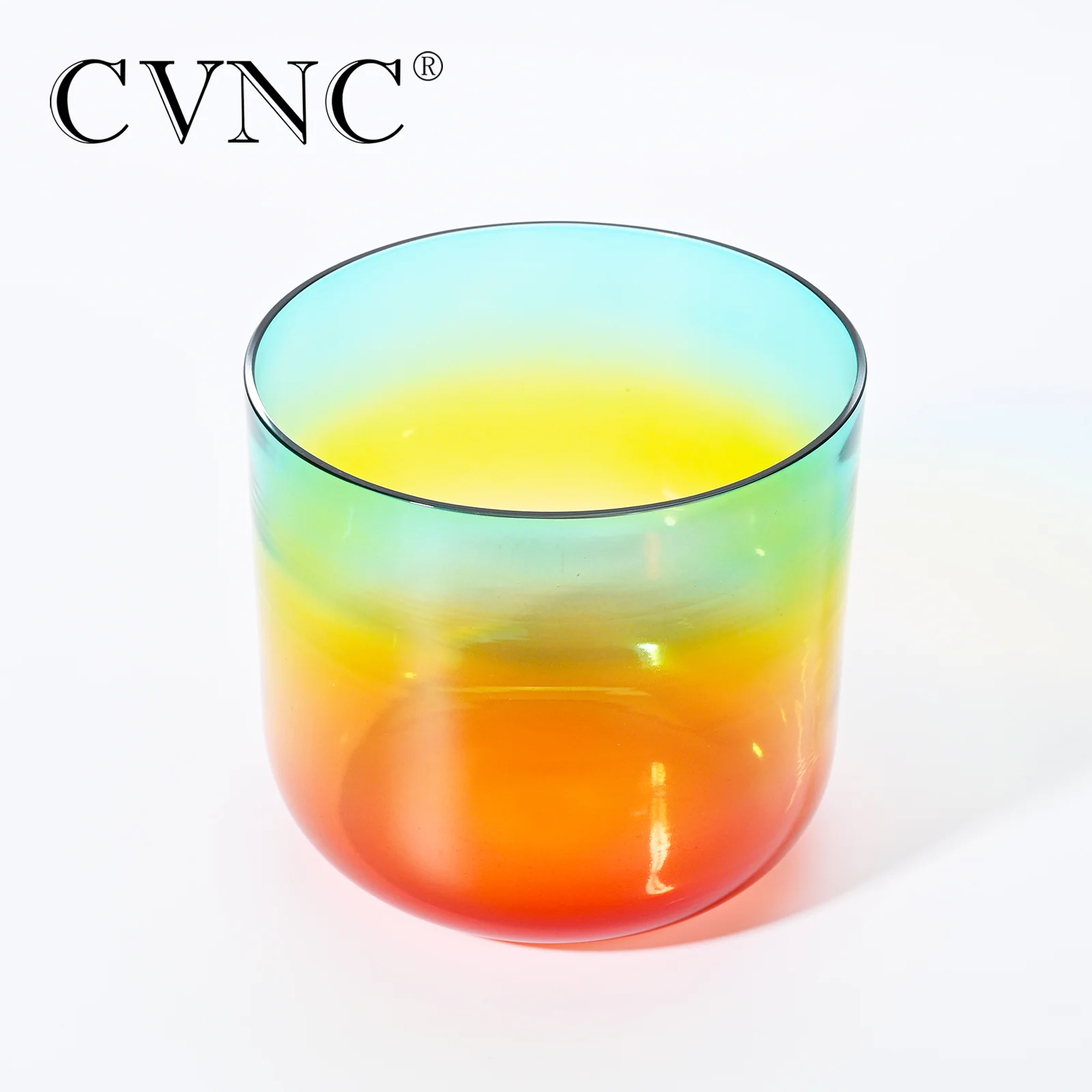 

CVNC 6 or 7 Inch Alchemy Clear Rainbow Note G Crystal Singing Bowl For Sound Healing