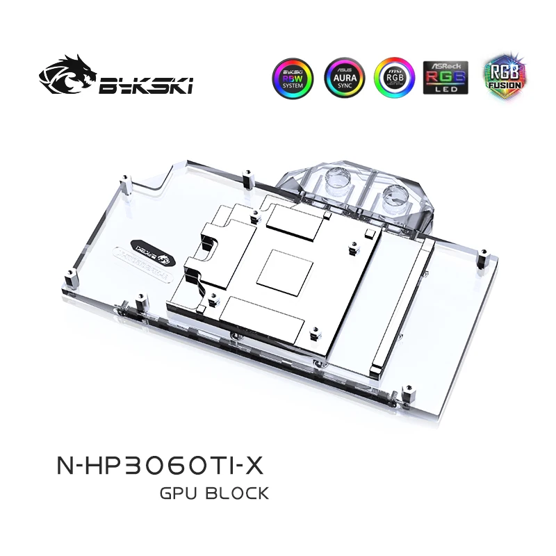 Imagem -03 - Bykski Placa de Vídeo Gpu Colorida Bloco de Água para Uso em Batalha-ax Rtx3070ti 8g Placa de Vídeo Gpu Refrigeração Rgb Sincronização Rgb