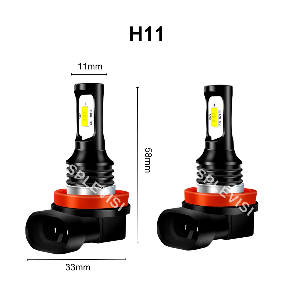 2x H11 LED Headlight High Beam Bulbs Fit For Arctic Cat Bearcat Z1 XT GS 2012 2013 2014 For Arctic Cat F1000 EFI LXR 2007-2008