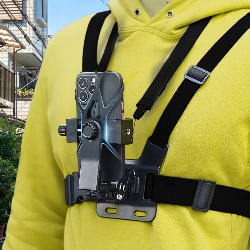 

Регулируемое нагрудное крепление для телефона 7-в-1, подходит для всех видов мобильных телефонов и экшн-камер, для записи красивой жизни