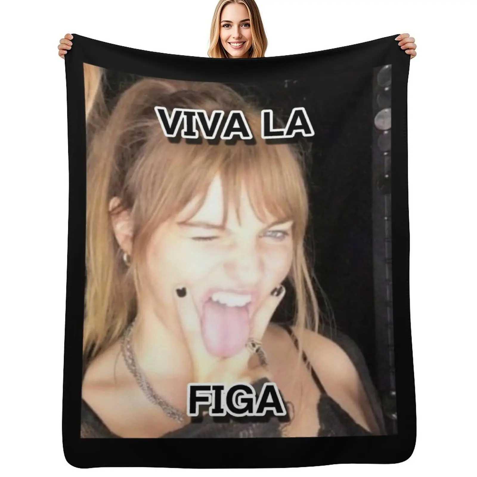 Victoria de Angelis VIVA LA FIGA Manta decorativa cómoda y resistente a la decoloración