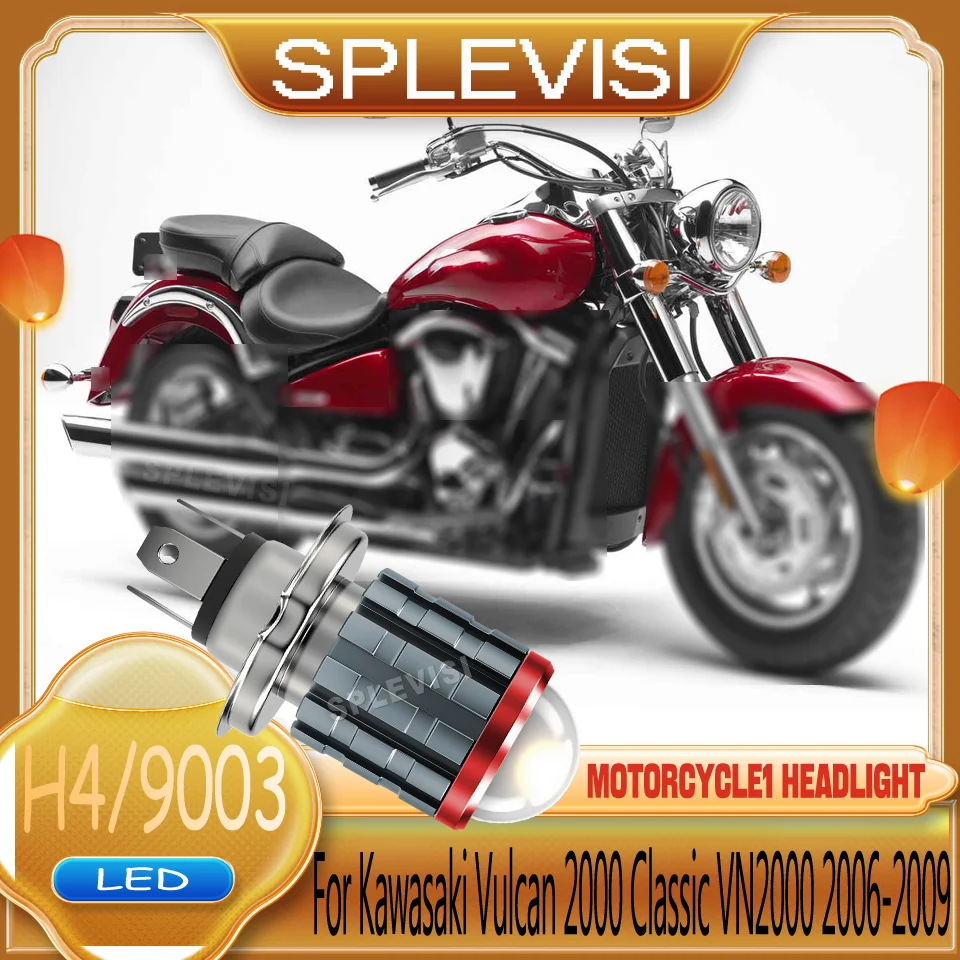 

No Dark Spots Long-Distance LED Motorcycle Headlight Durable h4/9003 For Kawasaki Vulcan 2000 Classic VN2000 2006 2007 2008 2009