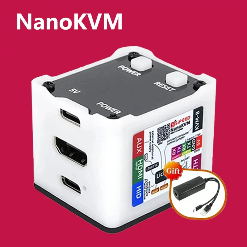Sipeed NanoKVM PiKVM Mini Remote Control Server Black/White - Compact Operation And Maintenance Tool for Raspberry Pi