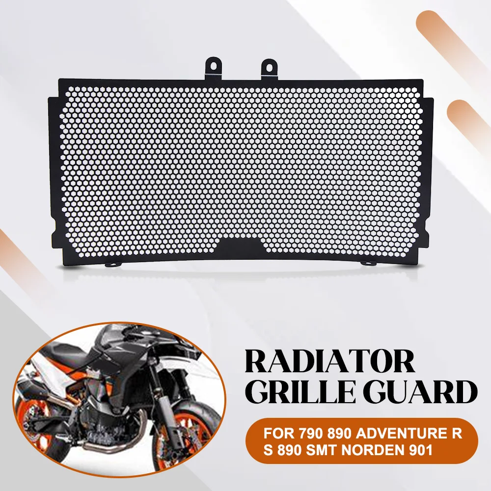 

Motorcycle Accessories Radiator Grille Guard Cover Oil Cooler Protector For 790 890 Adventure R S 890 SMT Husqvarna Norden 901